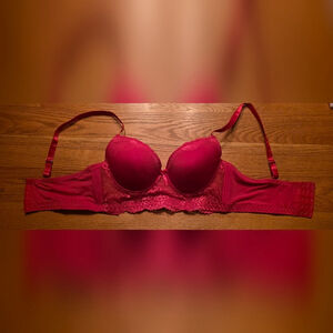 Hush Intimates Red Lace Wide Band Bra